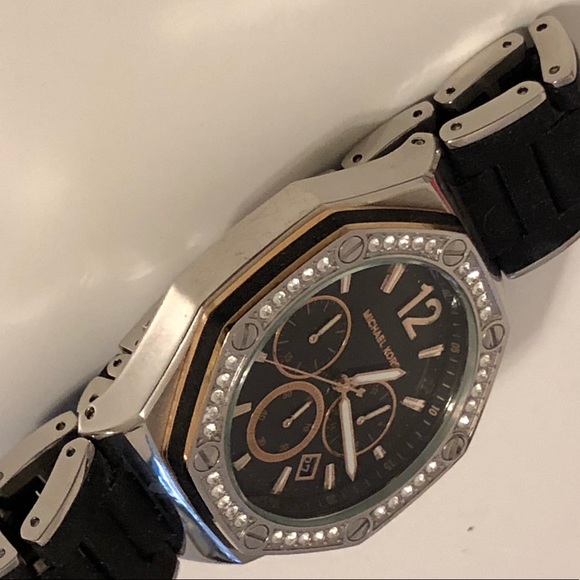 Michael Kors Watch Black & Swarovski Crystals - Picture 5 of 9